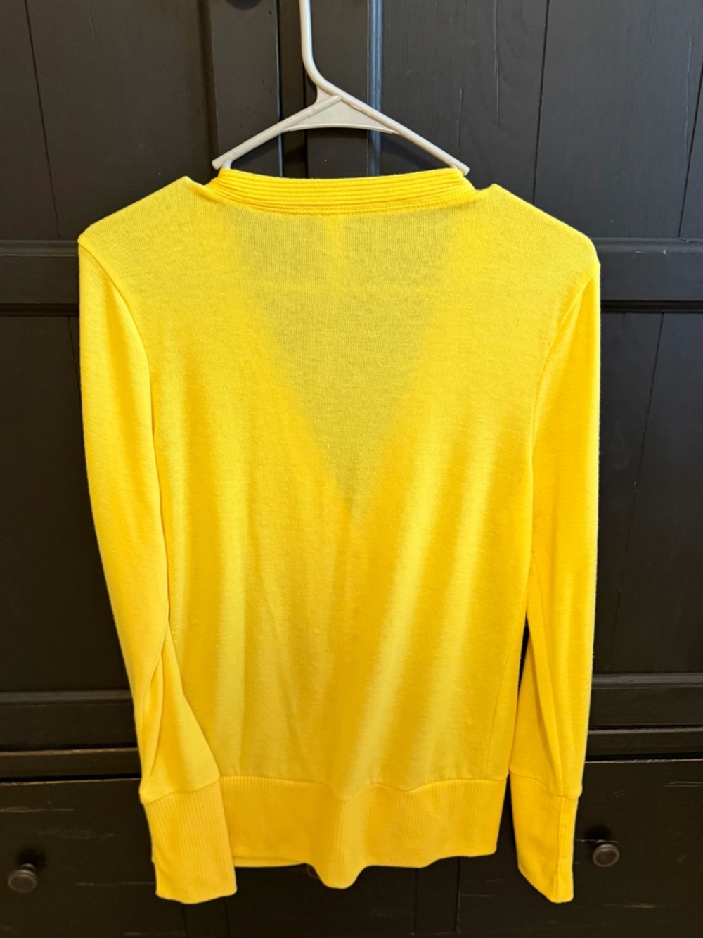 Zenana Outfitters Yellow V-Neck Button Cardigan - Picture 2 of 4
